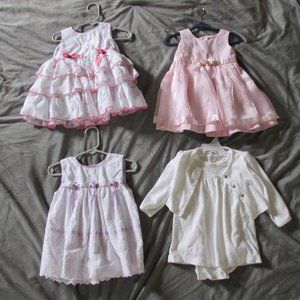 Lot of Baby Girl Dresses 6-9 Mo